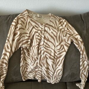 Zebra print cardigan